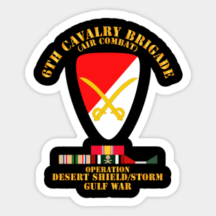 6th Cavalry Bde - Desert Shield - Storm w DS Svc Sticker